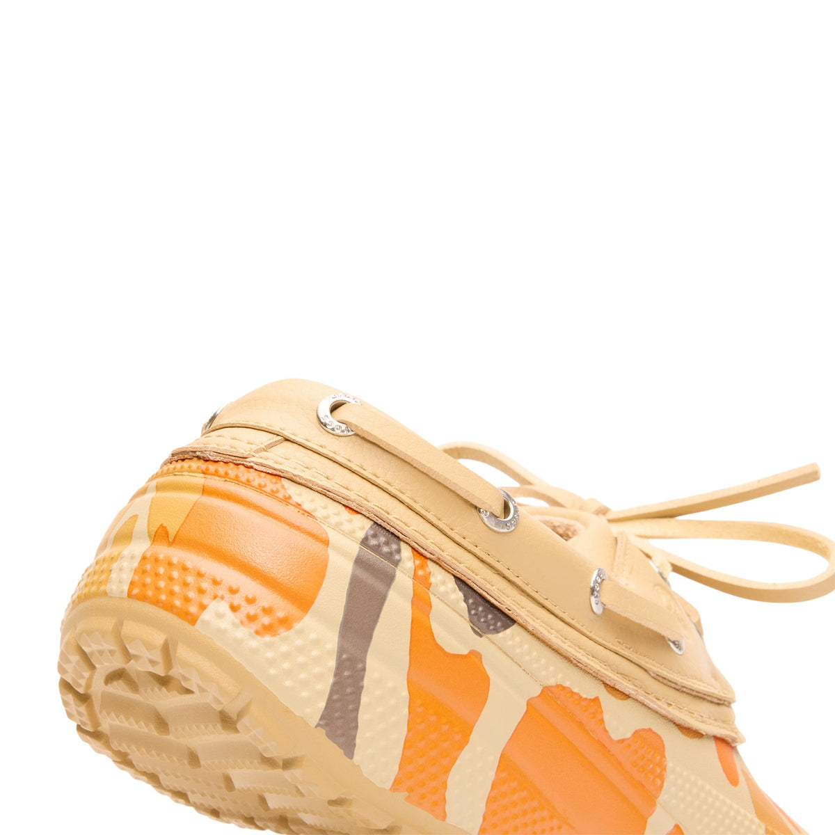 Crocs Classic Duck Camo Boat Shoe  (Tan/Shocking Orange)