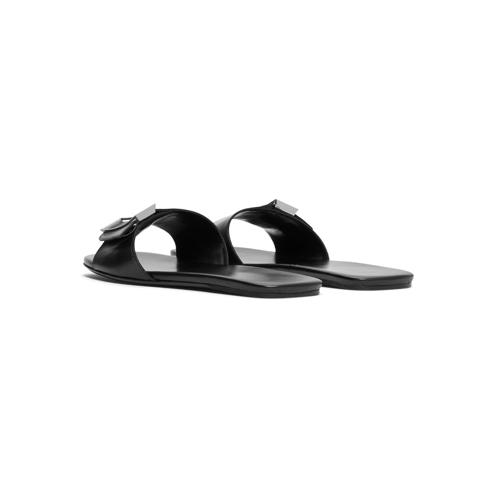 Jude Floor Flat (Black Leather)